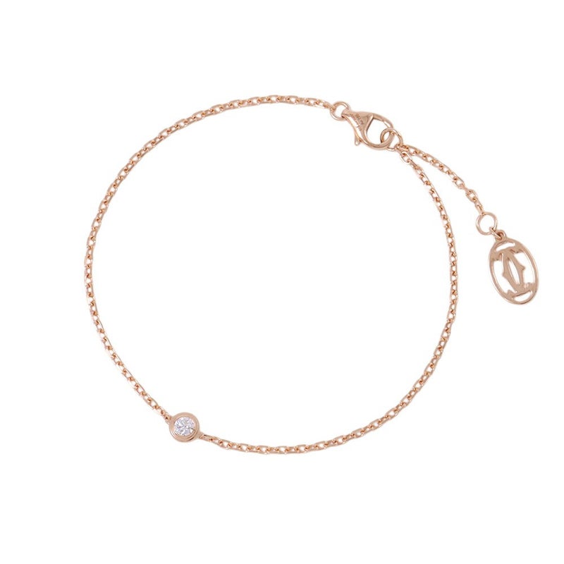 カルティエ ブレスレット ダムール SM スモールモデル ダイヤモンド 1P 0.09ct K18PGピンクゴールド B6040300 Cartier