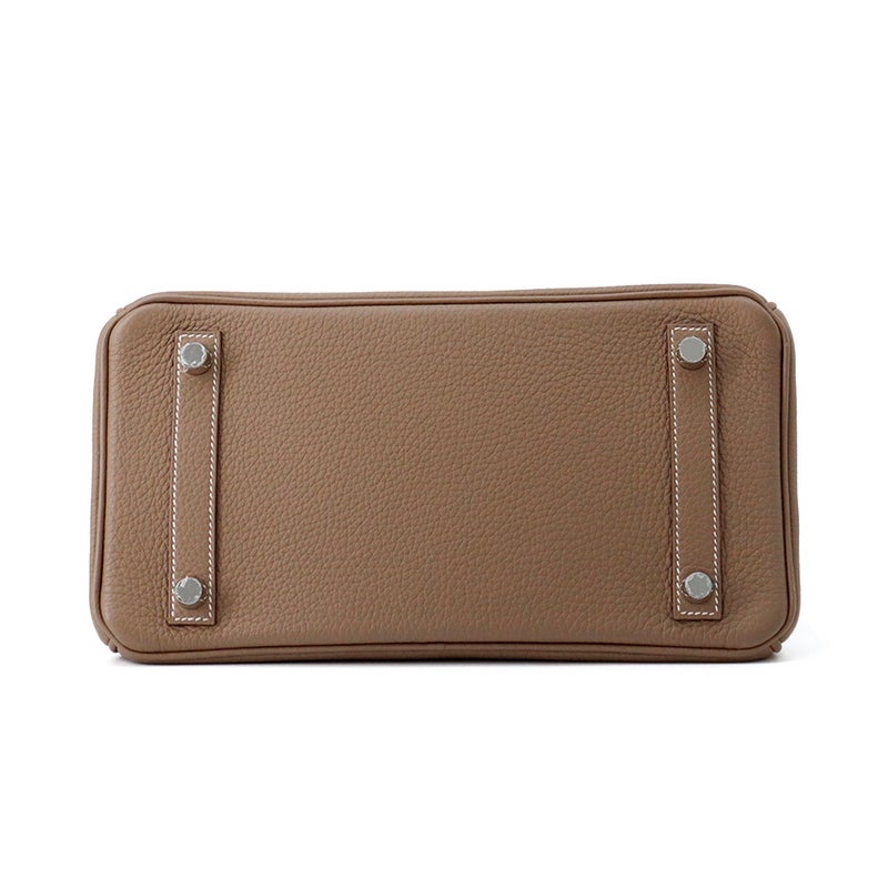 エルメス バーキン25 エトゥープ/シルバー金具 トゴ A刻印 HERMES Birkin ハンドバッグ