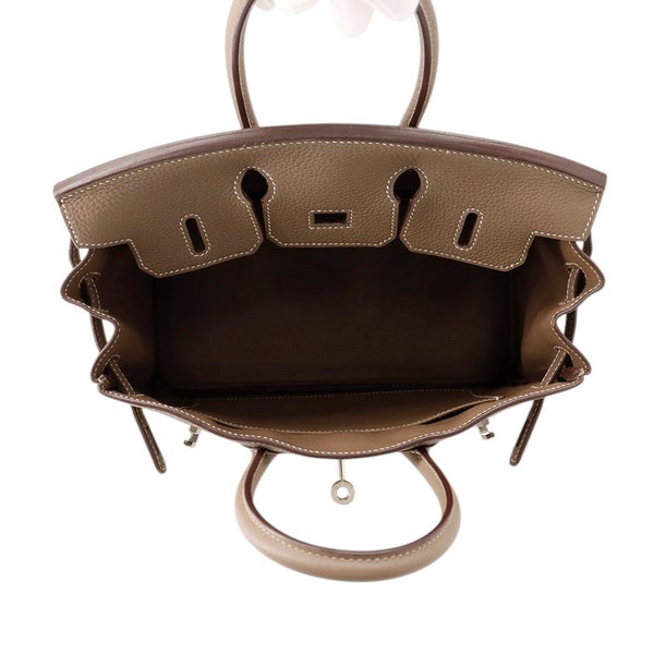 エルメス バーキン25 エトゥープ/シルバー金具 トゴ A刻印 HERMES Birkin ハンドバッグ