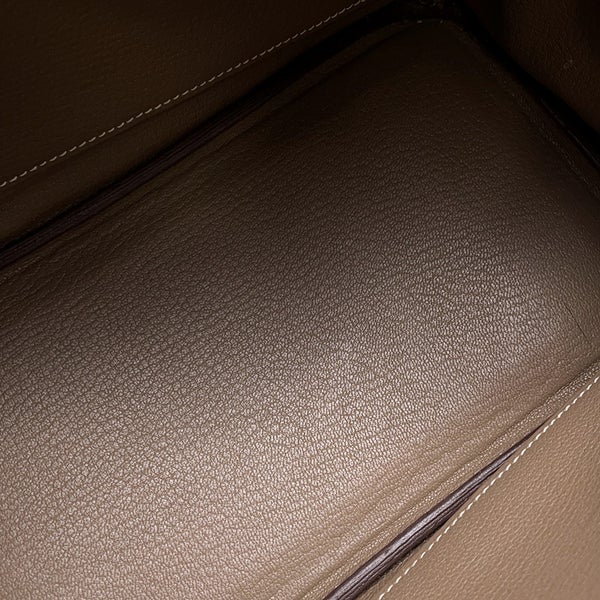 エルメス バーキン25 エトゥープ/シルバー金具 トゴ A刻印 HERMES Birkin ハンドバッグ