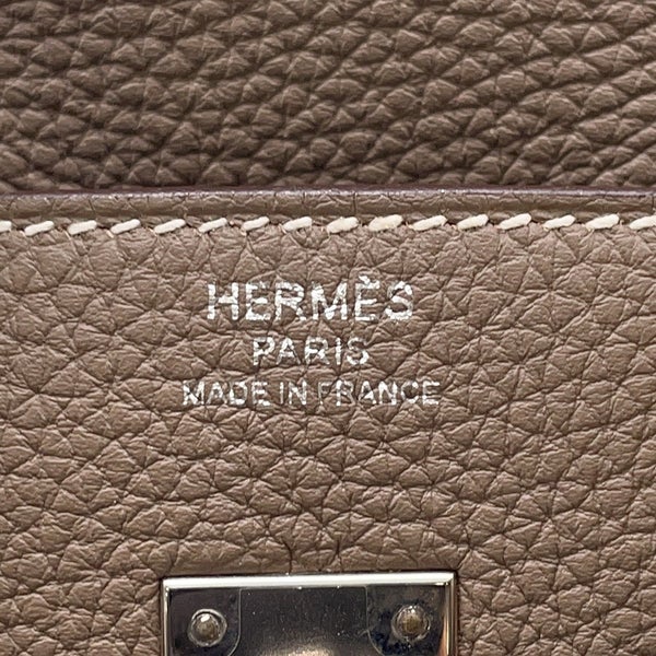 エルメス バーキン25 エトゥープ/シルバー金具 トゴ A刻印 HERMES Birkin ハンドバッグ
