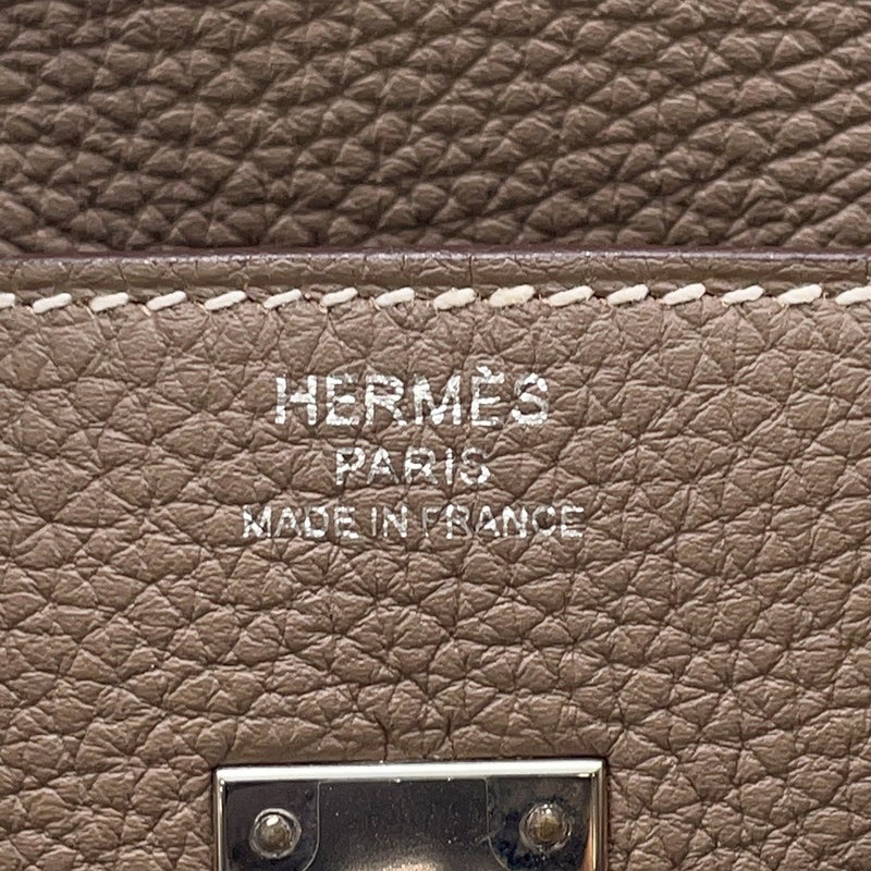 エルメス バーキン25 エトゥープ/シルバー金具 トゴ A刻印 HERMES Birkin ハンドバッグ