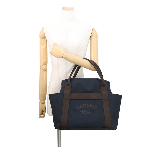 エルメス サックドパンサージュ グルーム SAC DE PANSAGE GROOM ネイビー/フー K刻印 ２wayショルダー
