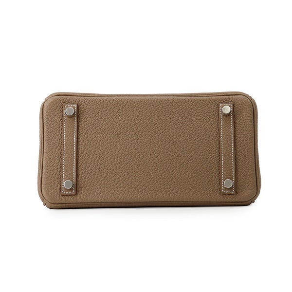 エルメス バーキン25 エトゥープ/シルバー金具 トゴ G刻印 HERMES Birkin ハンドバッグ