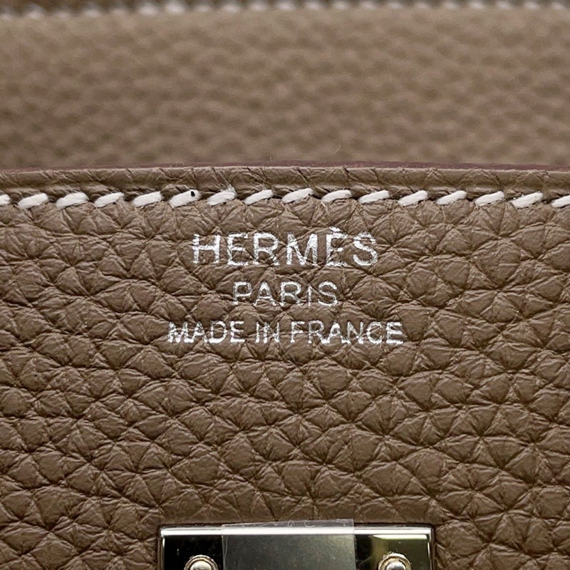 エルメス バーキン25 エトゥープ/シルバー金具 トゴ G刻印 HERMES Birkin ハンドバッグ