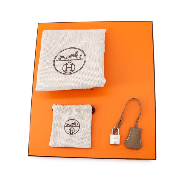 エルメス バーキン25 エトゥープ/シルバー金具 トゴ G刻印 HERMES Birkin ハンドバッグ