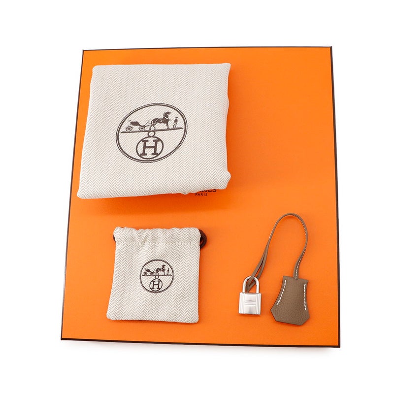 エルメス バーキン25 エトゥープ/シルバー金具 トゴ G刻印 HERMES Birkin ハンドバッグ