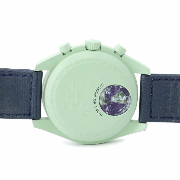 スウォッチ オメガ コラボ ミッション オン アース SO33G100 Swatch 腕時計 ブルー文字盤