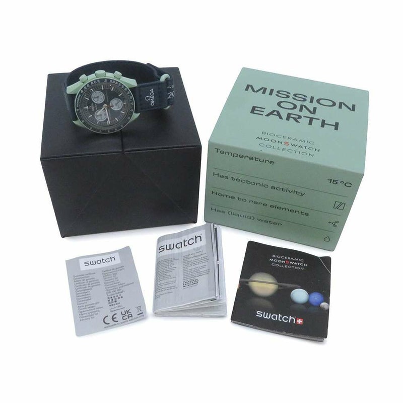 スウォッチ オメガ コラボ ミッション オン アース SO33G100 Swatch 腕時計 ブルー文字盤