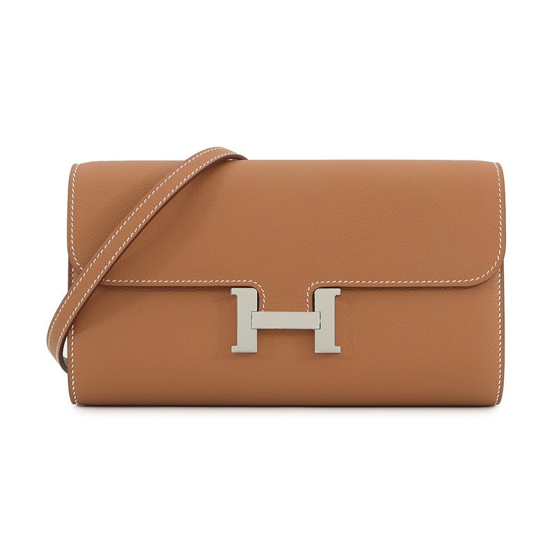 エルメス 長財布 コンスタンス トゥーゴー ロング ゴールド/シルバー金具 エバーカラー G刻印 財布