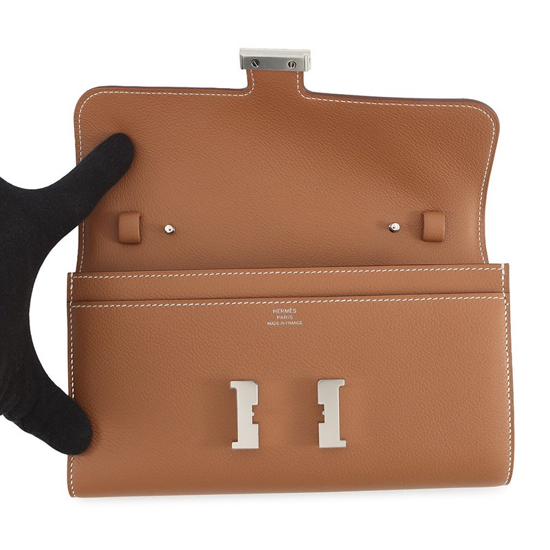 エルメス 長財布 コンスタンス トゥーゴー ロング ゴールド/シルバー金具 エバーカラー G刻印 財布