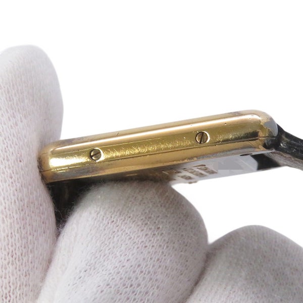 カルティエ マストタンク ヴェルメイユ SM SV925 5057001 クォーツ ヴィンテージ Cartier 腕時計 黒文字盤