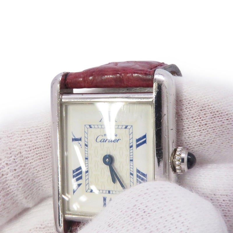 カルティエ マストタンク MM 2416 SV925 ヴィンテージ Cartier 腕時計 白文字盤