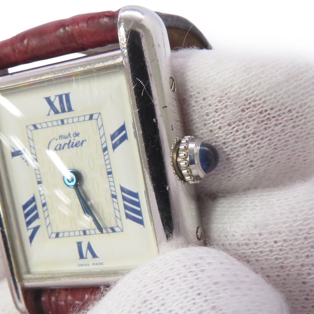 カルティエ マストタンク MM 2416 SV925 ヴィンテージ Cartier 腕時計 白文字盤 カルティエ マストタンク MM 2416 SV925 ヴィンテージ Cartier 腕時計