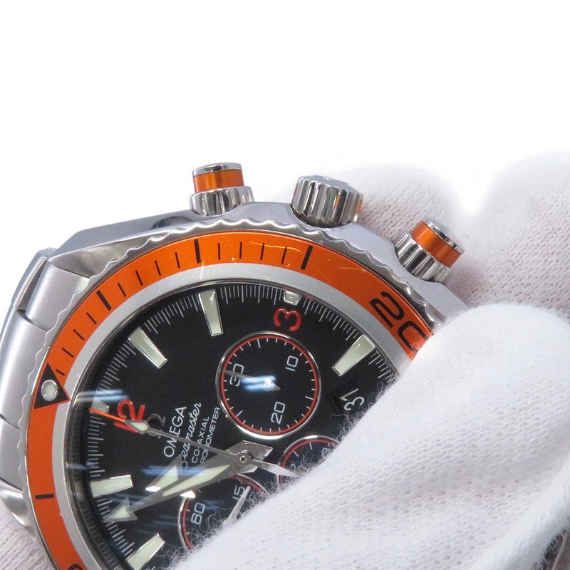 オメガ シーマスター プラネットオーシャン 600M コーアクシャル 2218.50 OMEGA 腕時計 黒文字盤