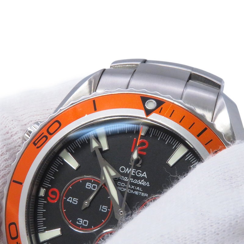 オメガ シーマスター プラネットオーシャン 600M コーアクシャル 2218.50 OMEGA 腕時計 黒文字盤