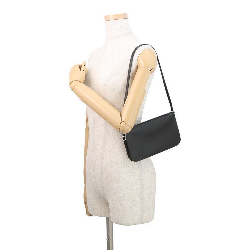 エルメス ショルダーバッグ ジップアンゴー シェーヌダンクル トゥーゴー ブラック/シルバー金具 エバーグレイン K刻印 黒