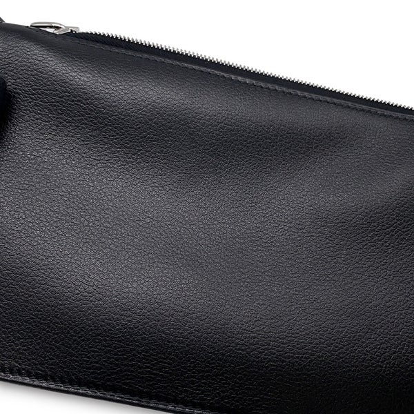 エルメス ショルダーバッグ ジップアンゴー シェーヌダンクル トゥーゴー ブラック/シルバー金具 エバーグレイン K刻印 黒