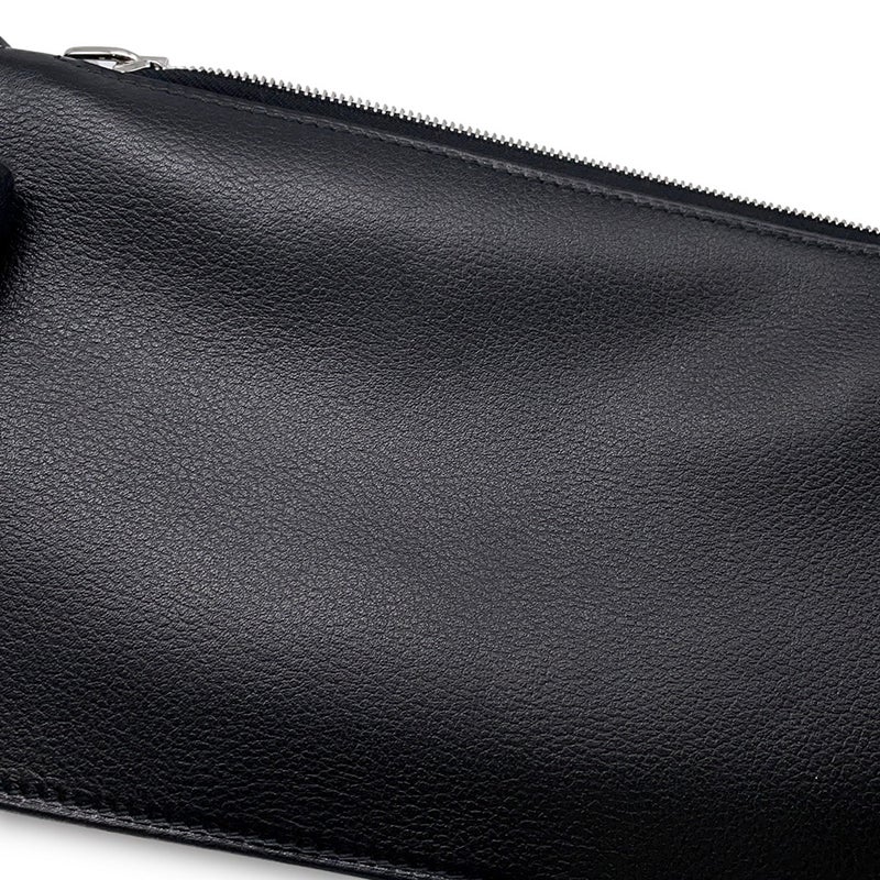 エルメス ショルダーバッグ ジップアンゴー シェーヌダンクル トゥーゴー ブラック/シルバー金具 エバーグレイン K刻印 黒