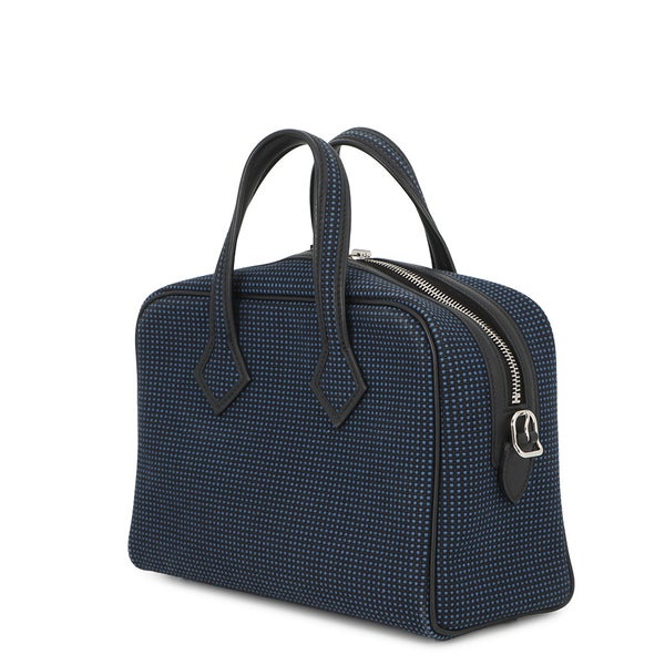 エルメス エルメス ヴィクトリア 3 フールトゥ ミニ ブラック/ブルーサフィール/シルバー金具 スイフト/トワルキャドリーユ W刻印 ２wayショルダー