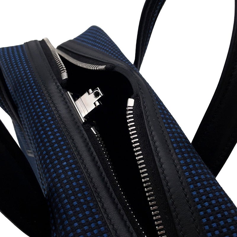 エルメス エルメス ヴィクトリア 3 フールトゥ ミニ ブラック/ブルーサフィール/シルバー金具 スイフト/トワルキャドリーユ W刻印 ２wayショルダー