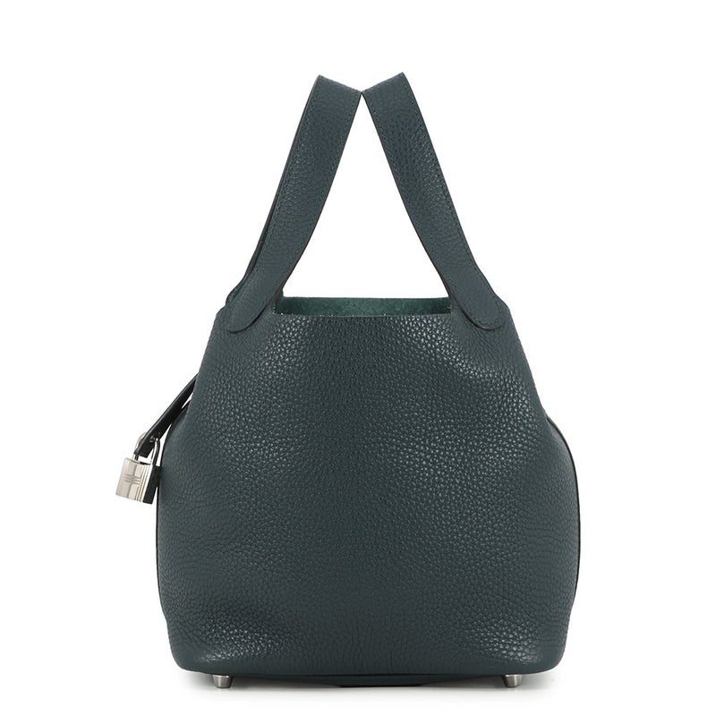 エルメス ハンドバッグ ピコタンロックPM ヴェールボスフォール/シルバー金具 トリヨンクレマンス C刻印