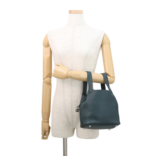 エルメス ハンドバッグ ピコタンロックPM ヴェールボスフォール/シルバー金具 トリヨンクレマンス C刻印