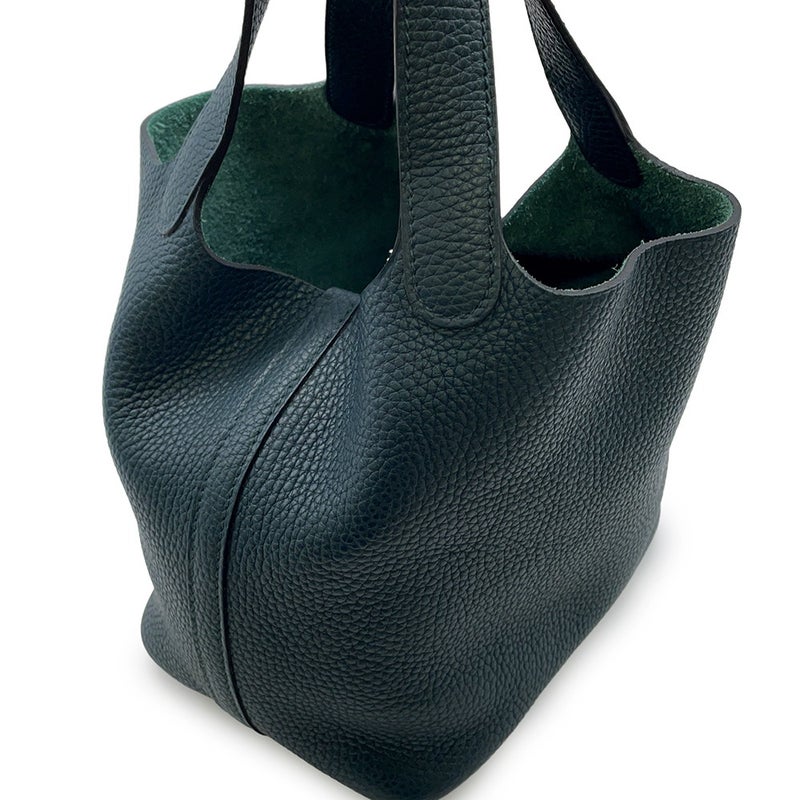 エルメス ハンドバッグ ピコタンロックPM ヴェールボスフォール/シルバー金具 トリヨンクレマンス C刻印