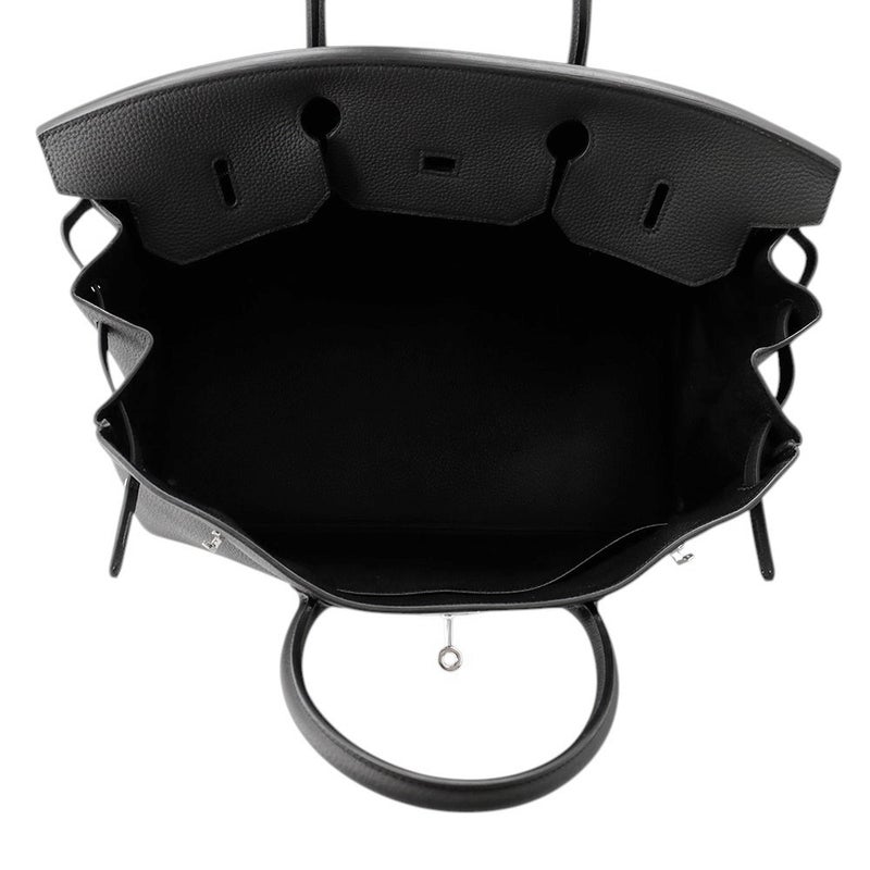 エルメス バーキン40 ブラック/シルバー金具 トゴ Y刻印 HERMES Birkin ハンドバッグ 黒