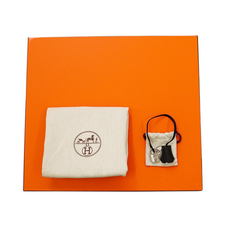 エルメス バーキン40 ブラック/シルバー金具 トゴ Y刻印 HERMES Birkin ハンドバッグ 黒