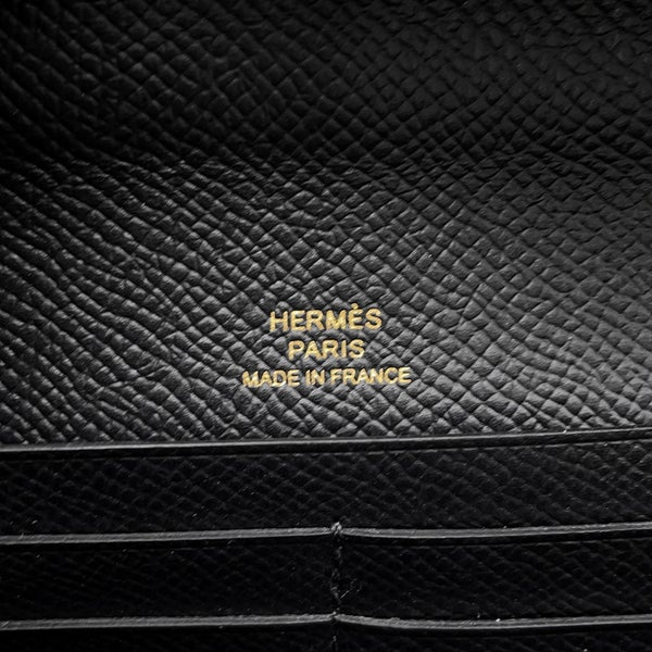 エルメス 長財布 シェーヌダンクル トゥーゴー ブラック/ブラック金具/ゴールド金具 エプソン W刻印 黒