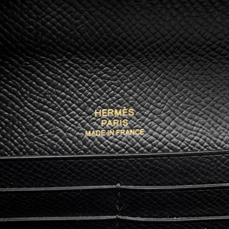 エルメス 長財布 シェーヌダンクル トゥーゴー ブラック/ブラック金具/ゴールド金具 エプソン W刻印 黒