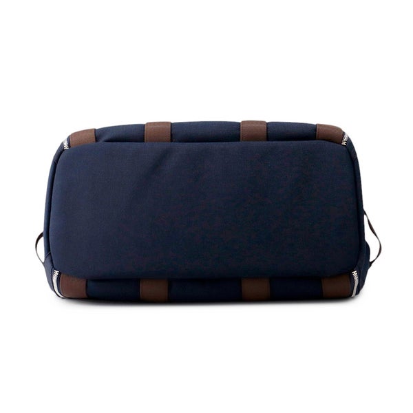 エルメス ドッグキャリーバッグ ネイビー/ブラウン/シルバー金具 キャンバス W刻印 HERMES 小型ペットキャリー