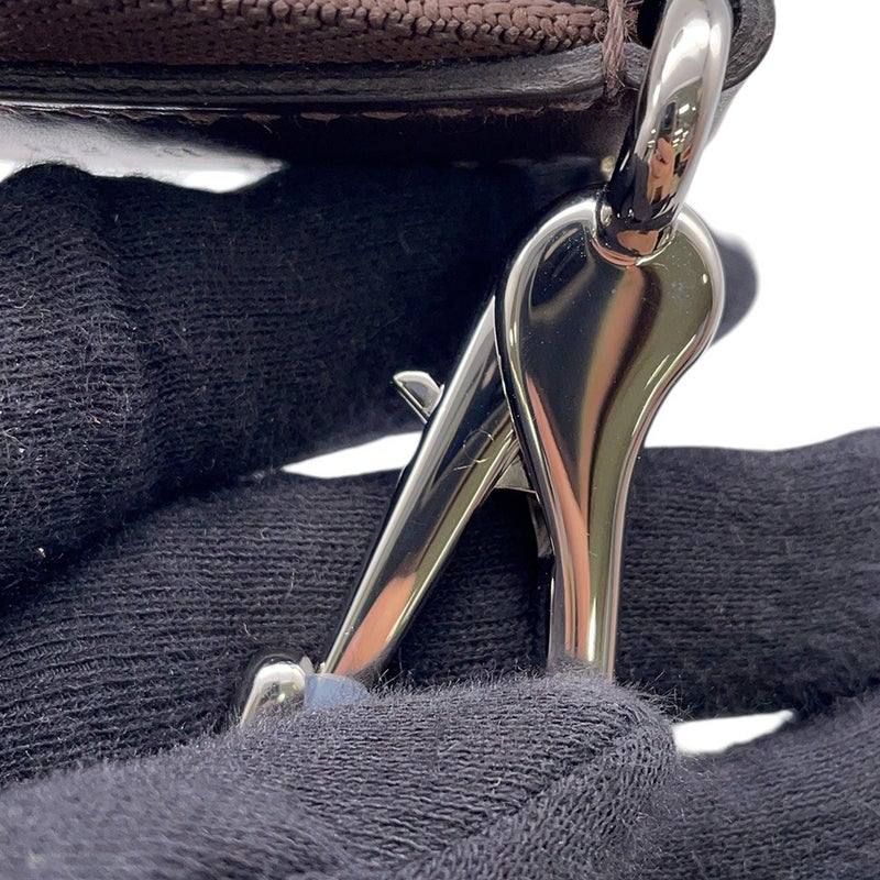 エルメス ドッグキャリーバッグ ネイビー/ブラウン/シルバー金具 キャンバス W刻印 HERMES 小型ペットキャリー