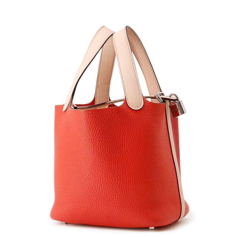 エルメス ピコタンロックPM タッチ ルージュトマト/ローズエグランタイン/シルバー金具 トリヨンクレマンス/スイフト X刻印