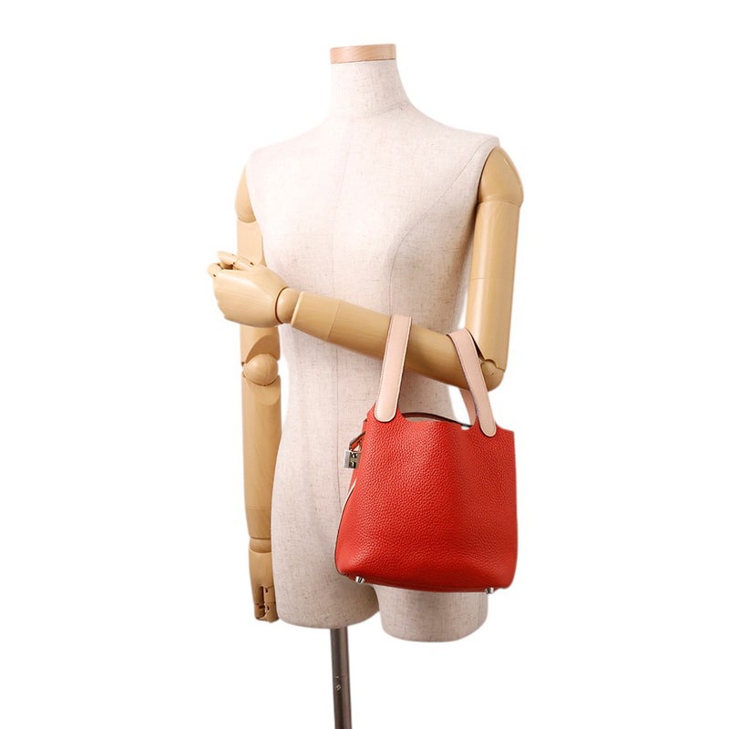 エルメス ピコタンロックPM タッチ ルージュトマト/ローズエグランタイン/シルバー金具 トリヨンクレマンス/スイフト X刻印