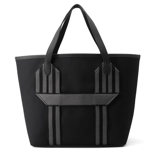 エルメス トートバッグ ピュール サングル ブラック/グレー/シルバー金具 トワルミリタリー/トリヨンクレマンス B刻印 黒