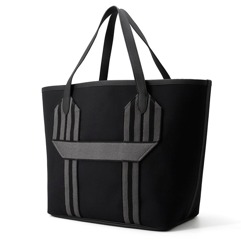 エルメス トートバッグ ピュール サングル ブラック/グレー/シルバー金具 トワルミリタリー/トリヨンクレマンス B刻印 黒