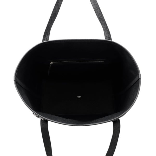 エルメス トートバッグ ピュール サングル ブラック/グレー/シルバー金具 トワルミリタリー/トリヨンクレマンス B刻印 黒