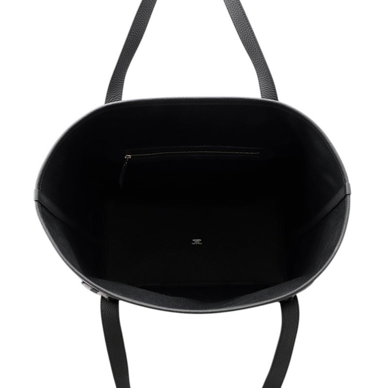エルメス トートバッグ ピュール サングル ブラック/グレー/シルバー金具 トワルミリタリー/トリヨンクレマンス B刻印 黒