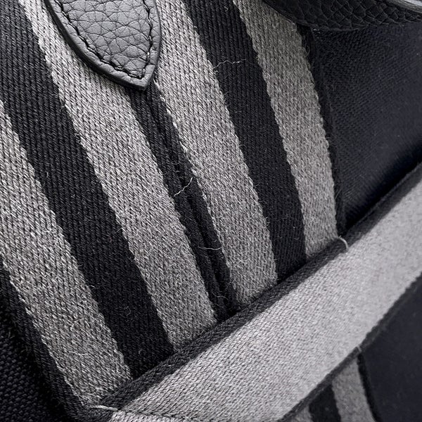 エルメス トートバッグ ピュール サングル ブラック/グレー/シルバー金具 トワルミリタリー/トリヨンクレマンス B刻印 黒