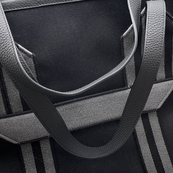 エルメス トートバッグ ピュール サングル ブラック/グレー/シルバー金具 トワルミリタリー/トリヨンクレマンス B刻印 黒