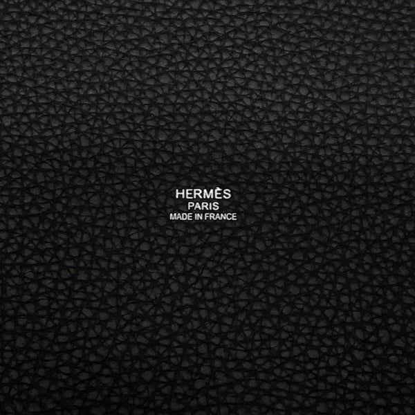 エルメス トートバッグ ピュール サングル ブラック/グレー/シルバー金具 トワルミリタリー/トリヨンクレマンス B刻印 黒