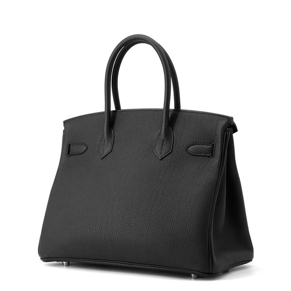 エルメス バーキン30 ブラック/シルバー金具 トゴ G刻印 HERMES Birkin ハンドバッグ 黒