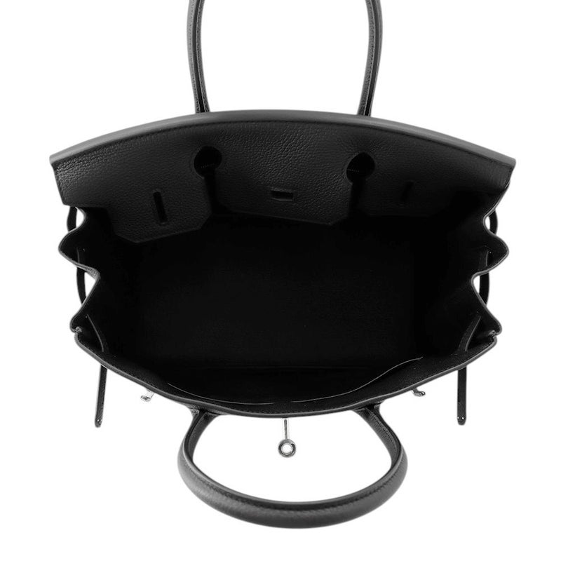 エルメス バーキン30 ブラック/シルバー金具 トゴ G刻印 HERMES Birkin ハンドバッグ 黒