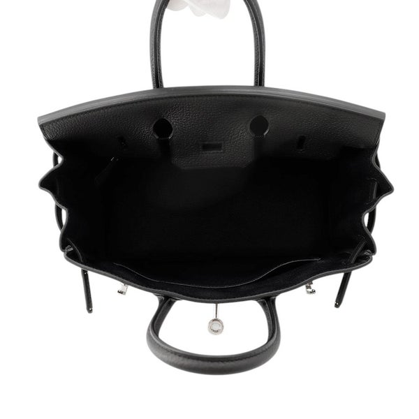 エルメス バーキン25 ブラック/シルバー金具 トゴ K刻印 HERMES Birkin ハンドバッグ 黒