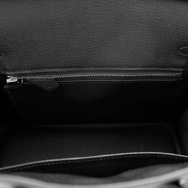 エルメス バーキン25 ブラック/シルバー金具 トゴ K刻印 HERMES Birkin ハンドバッグ 黒