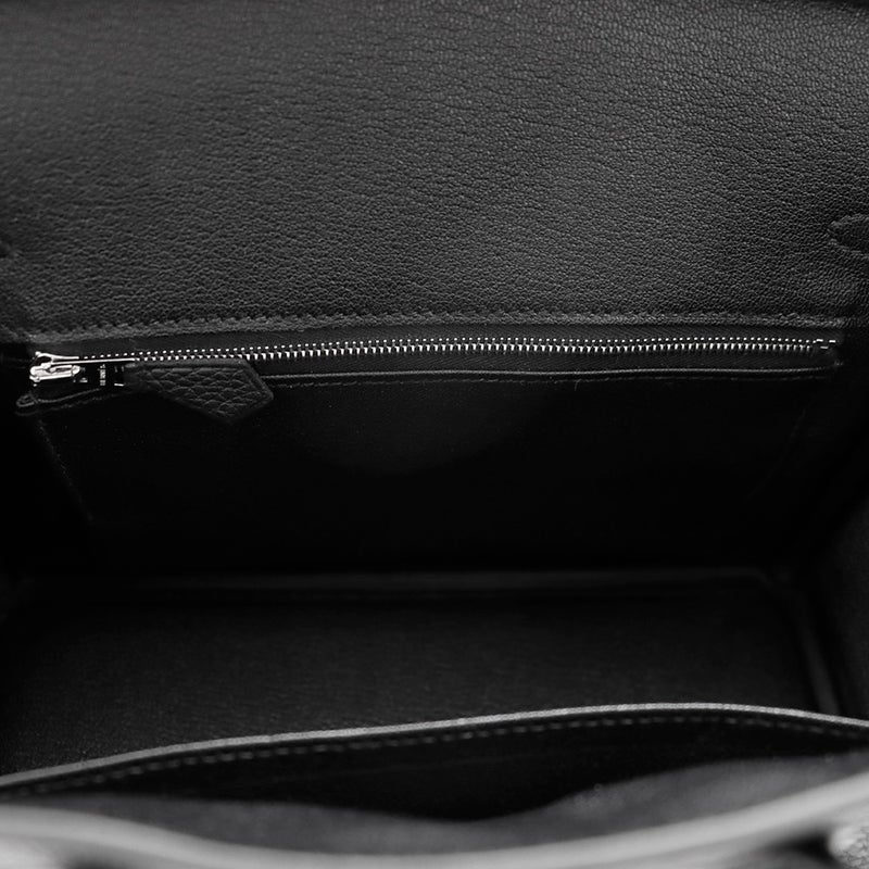 エルメス バーキン25 ブラック/シルバー金具 トゴ K刻印 HERMES Birkin ハンドバッグ 黒