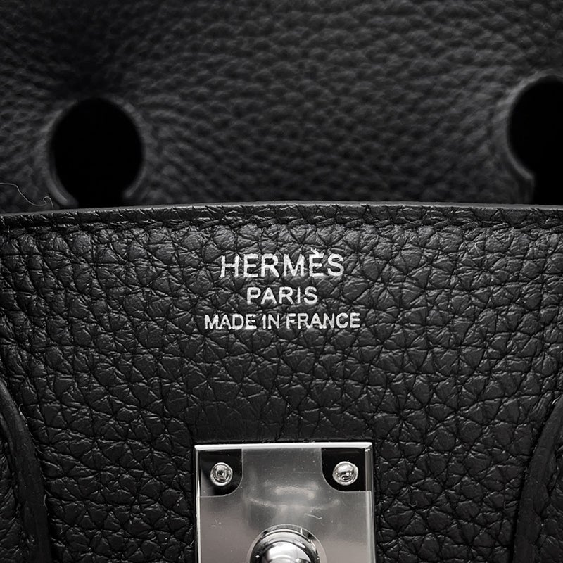 エルメス バーキン25 ブラック/シルバー金具 トゴ K刻印 HERMES Birkin ハンドバッグ 黒