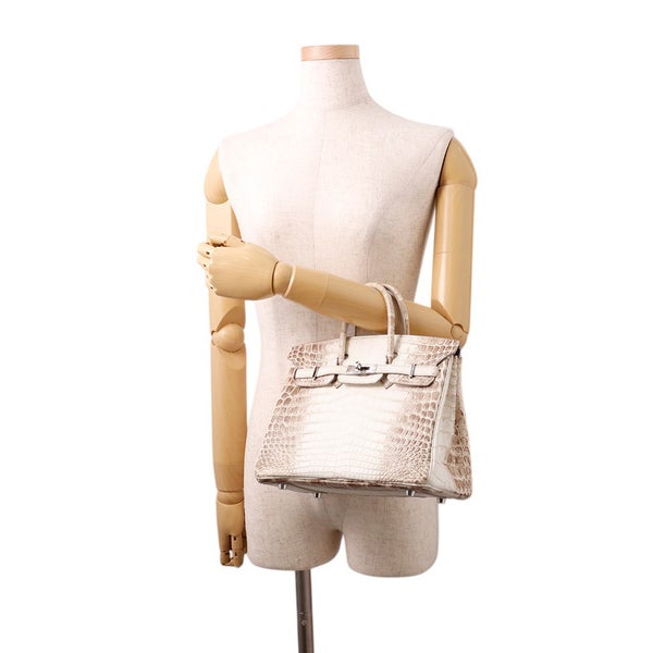 エルメス バーキン25 ヒマラヤ/シルバー金具 ニロティカスマット □N刻印 HERMES Birkin ハンドバッグ